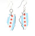 Chicago Flag Earrings #S054