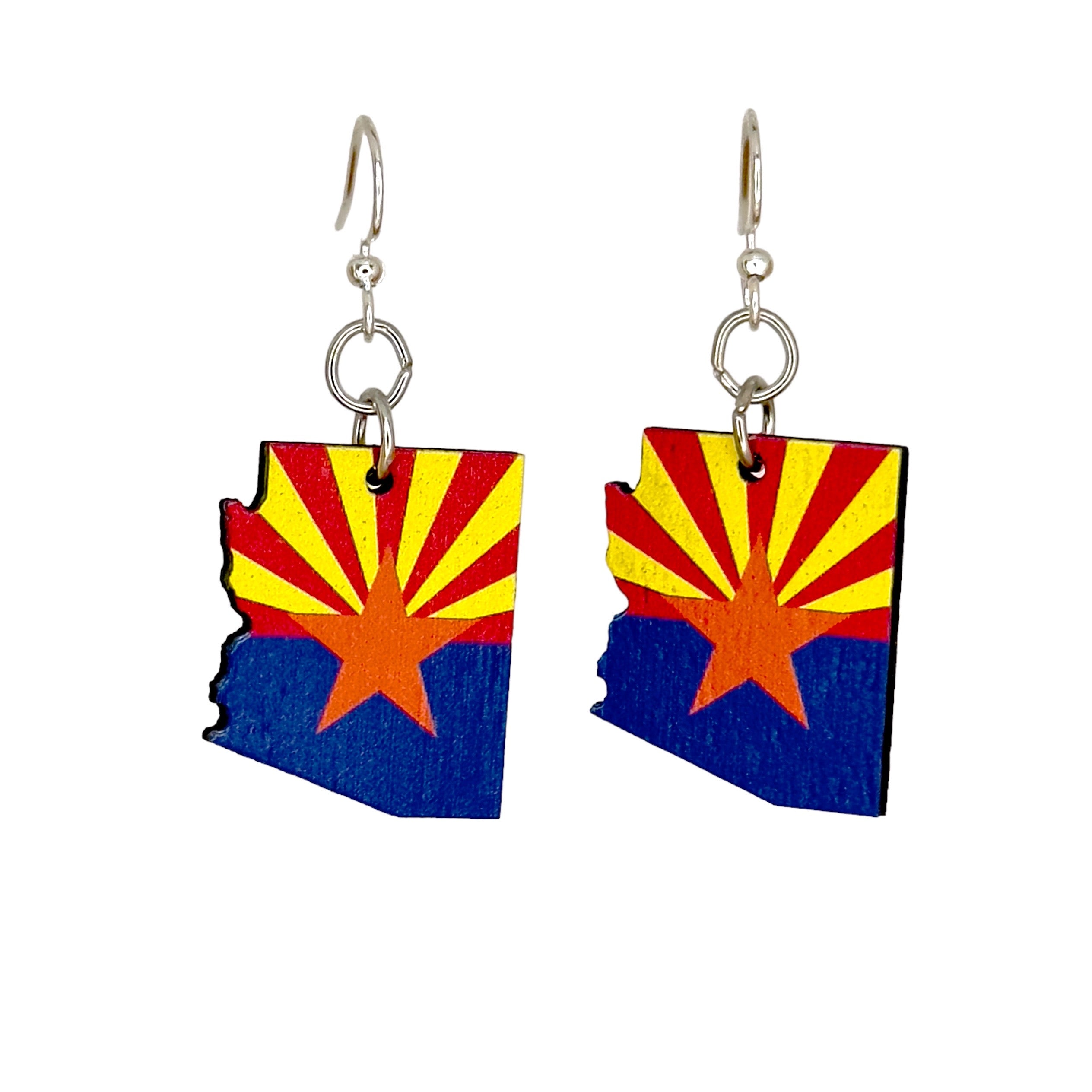 Arizona State Flag Earrings  #S059