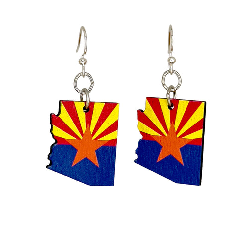 Arizona State Flag Earrings  #S059