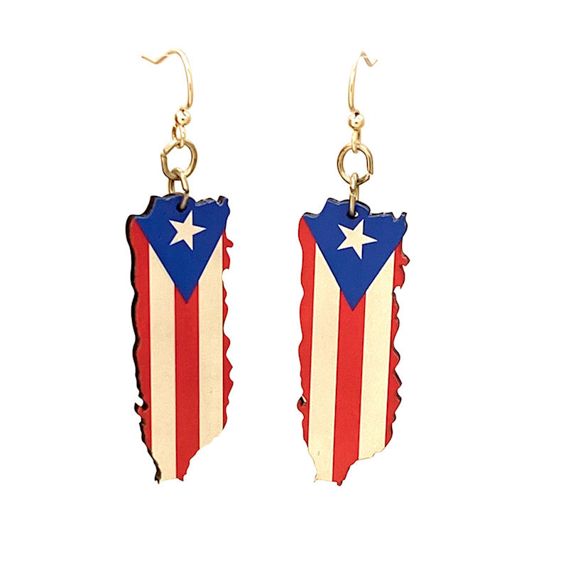 Puerto Rican Flag Earrings #S071