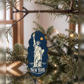 She's Choosing New York Ornament | Negative-Space Silhouette | S100-O