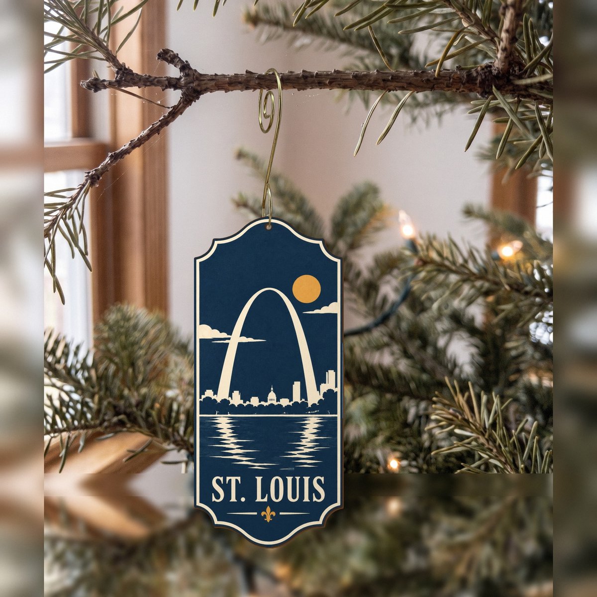 She's Choosing St. Louis Ornament | Negative-Space Silhouette | S1001-O