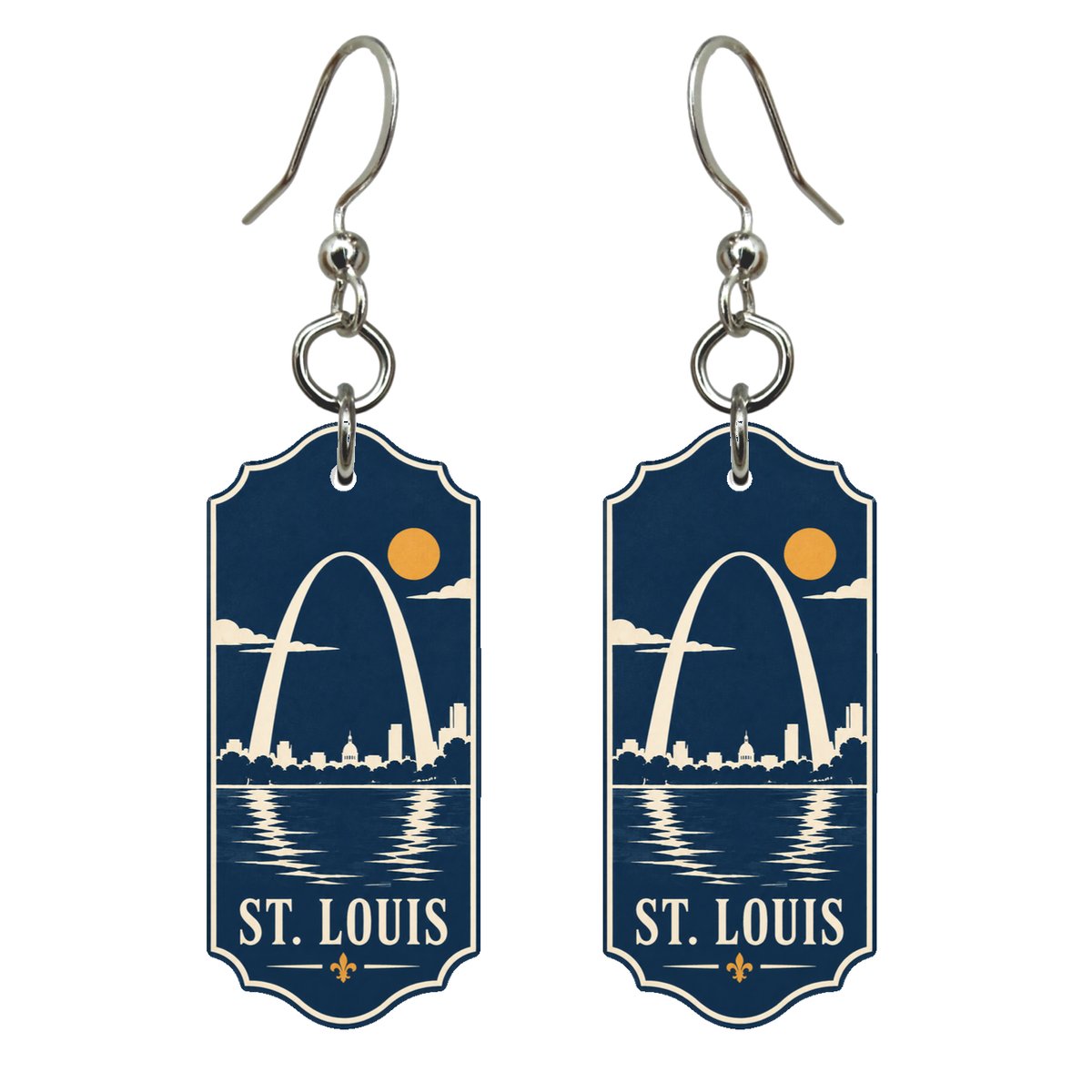 She's Choosing St. Louis Earrings | Negative-Space Silhouette | S1001