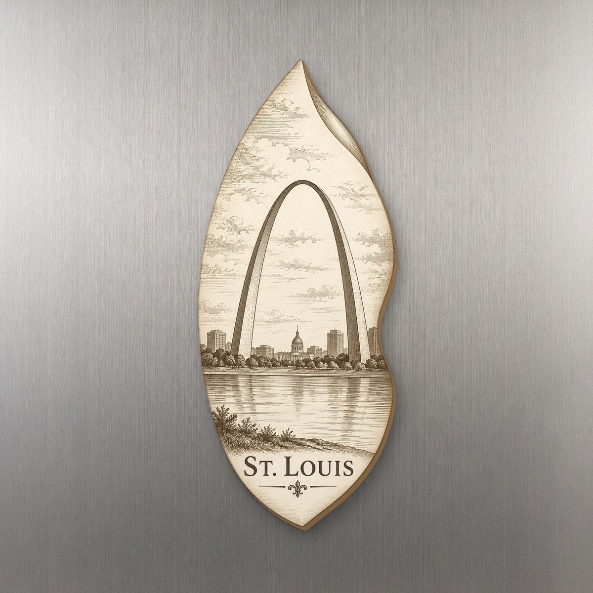 She's Choosing St. Louis Magnet | Etching-Inspired Linework | S1008-M