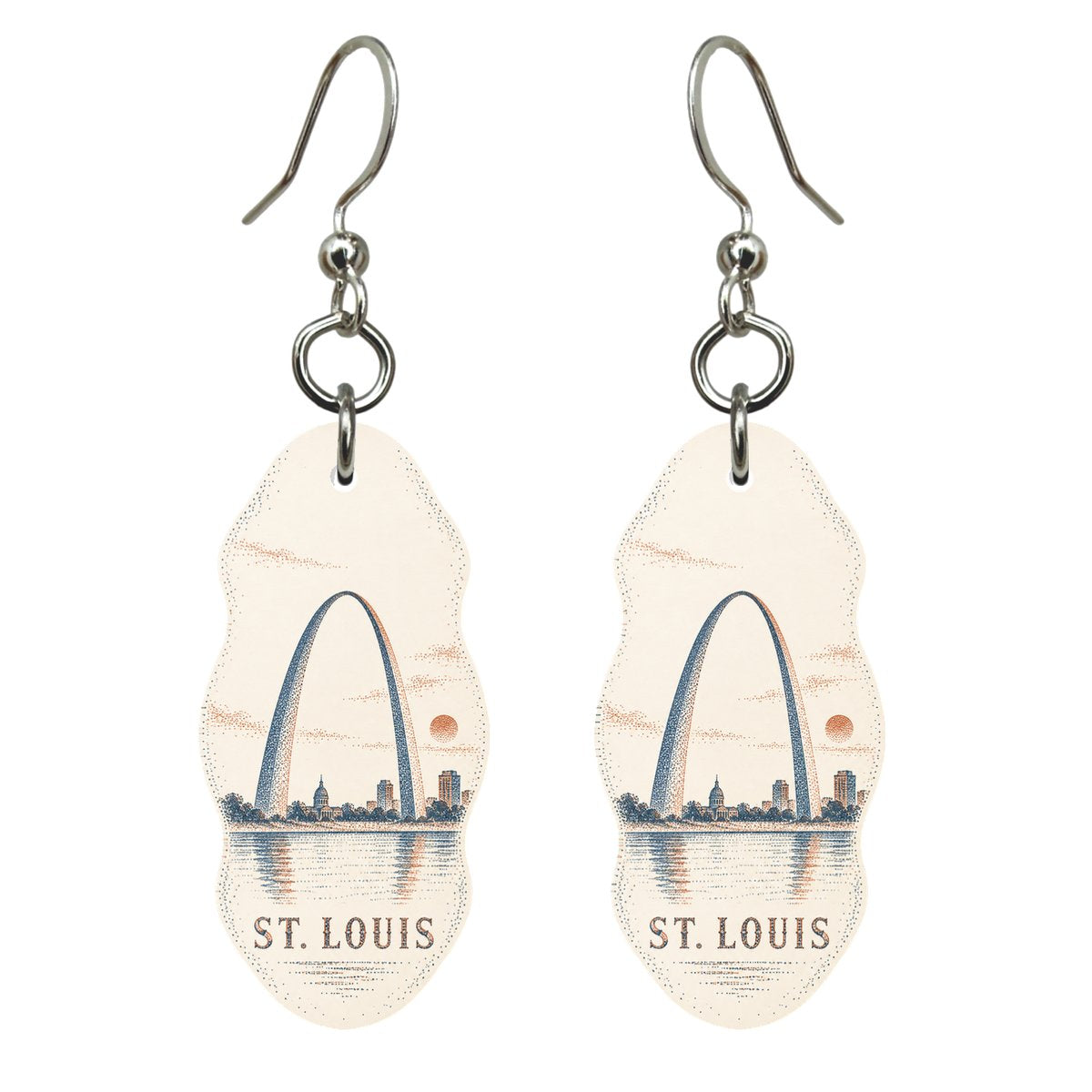She's Choosing St. Louis Earrings | Sparse Pointillism | S1009