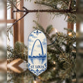 She's Choosing St. Louis Ornament | Blue-And-White Ceramic Illustration | S1015-O