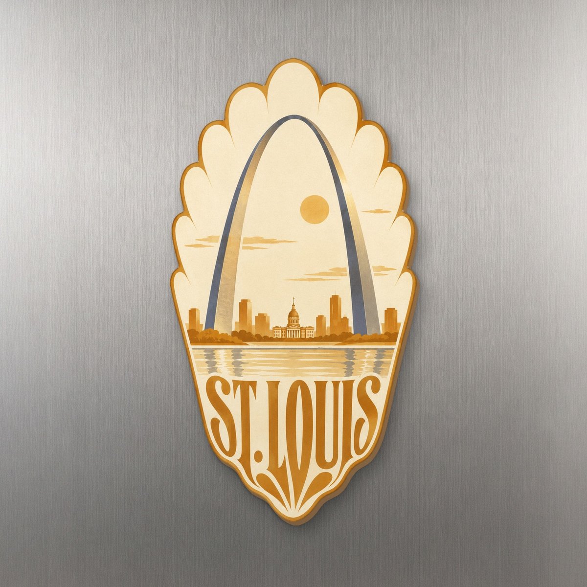 She's Choosing St. Louis Magnet | Typographic Illustration | S1017-M