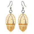 She's Choosing St. Louis Earrings | Typographic Illustration | S1017