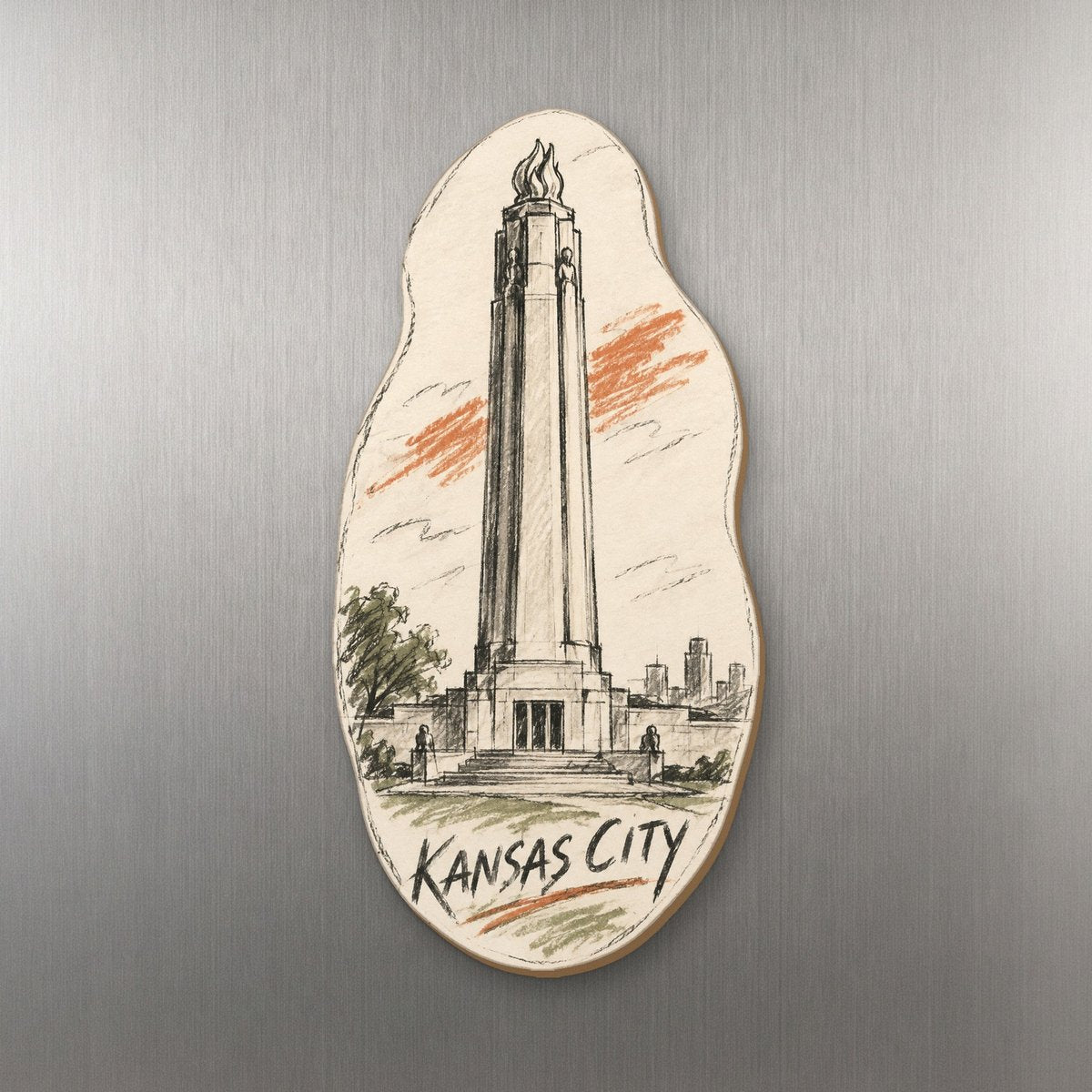 She's Choosing Kansas City Magnet | Loose Contour Sketch | S1021-M
