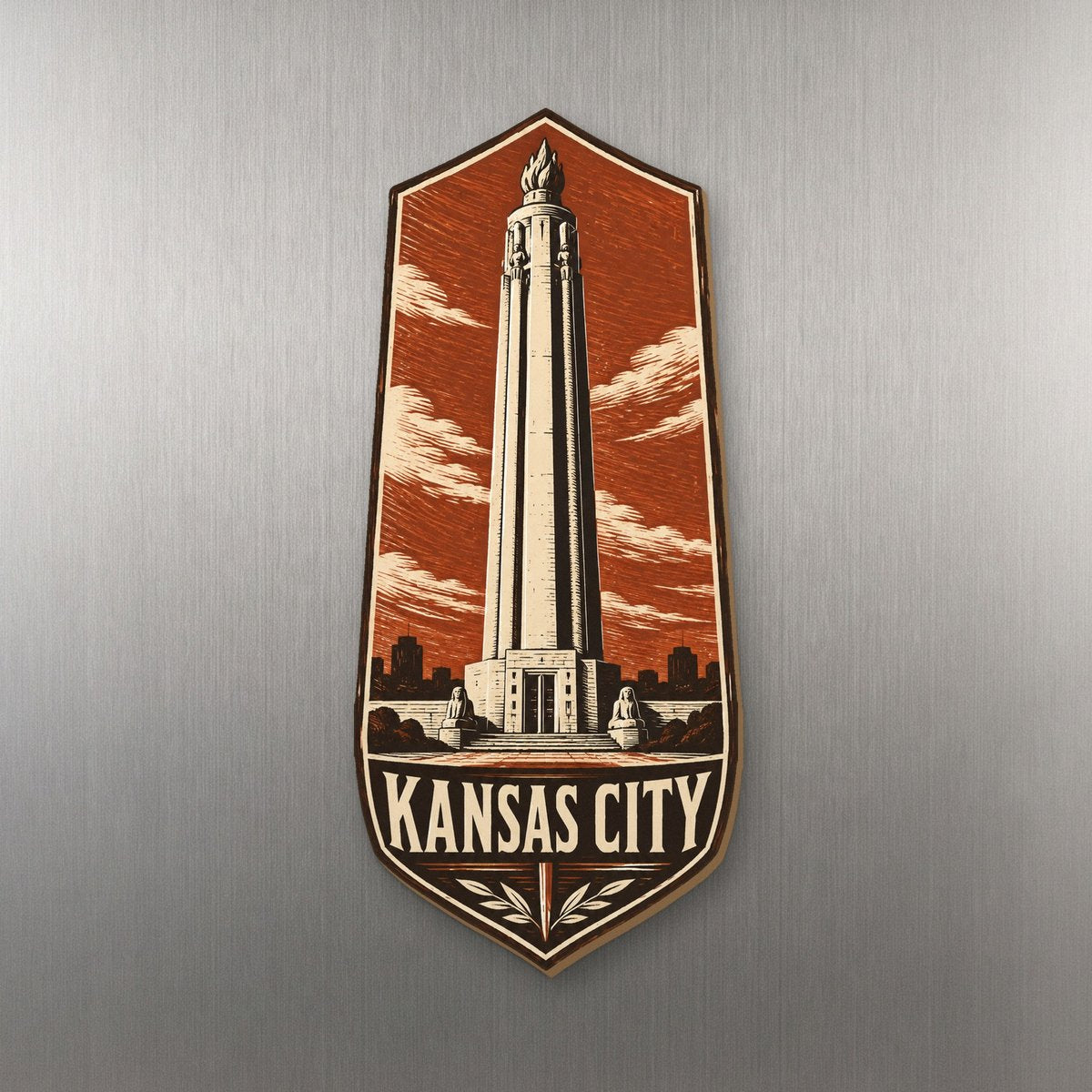 She's Choosing Kansas City Magnet | Woodcut | S1024-M