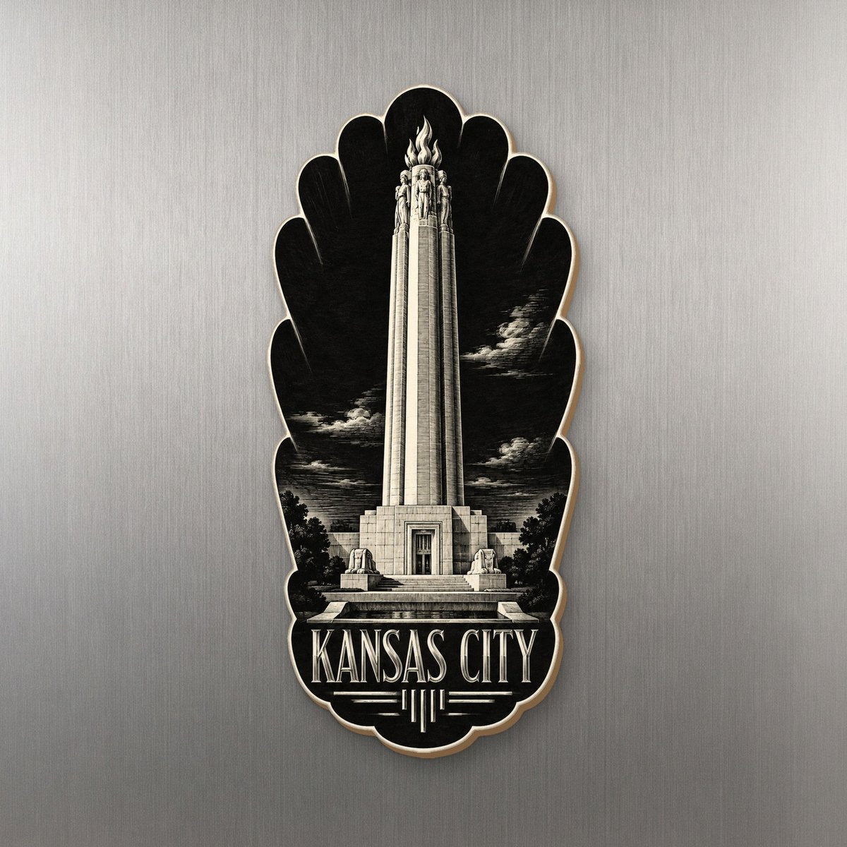 She's Choosing Kansas City Magnet | Scratchboard | S1028-M