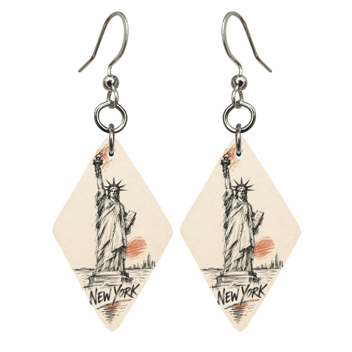 She's Choosing New York Earrings | Loose Contour Sketch | S102