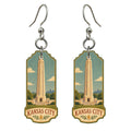 She's Choosing Kansas City Earrings | Naive Folk Painting | S1032