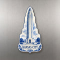 She's Choosing Kansas City Magnet | Blue-And-White Ceramic Illustration | S1033-M