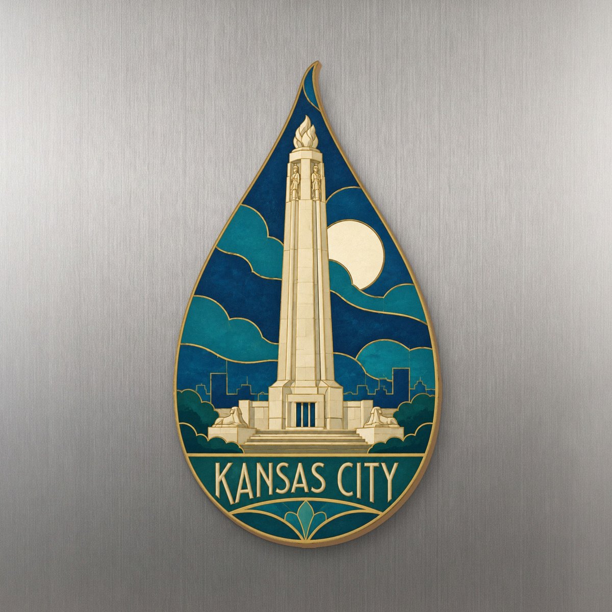 She's Choosing Kansas City Magnet | Cloisonné-Inspired Graphic | S1034-M