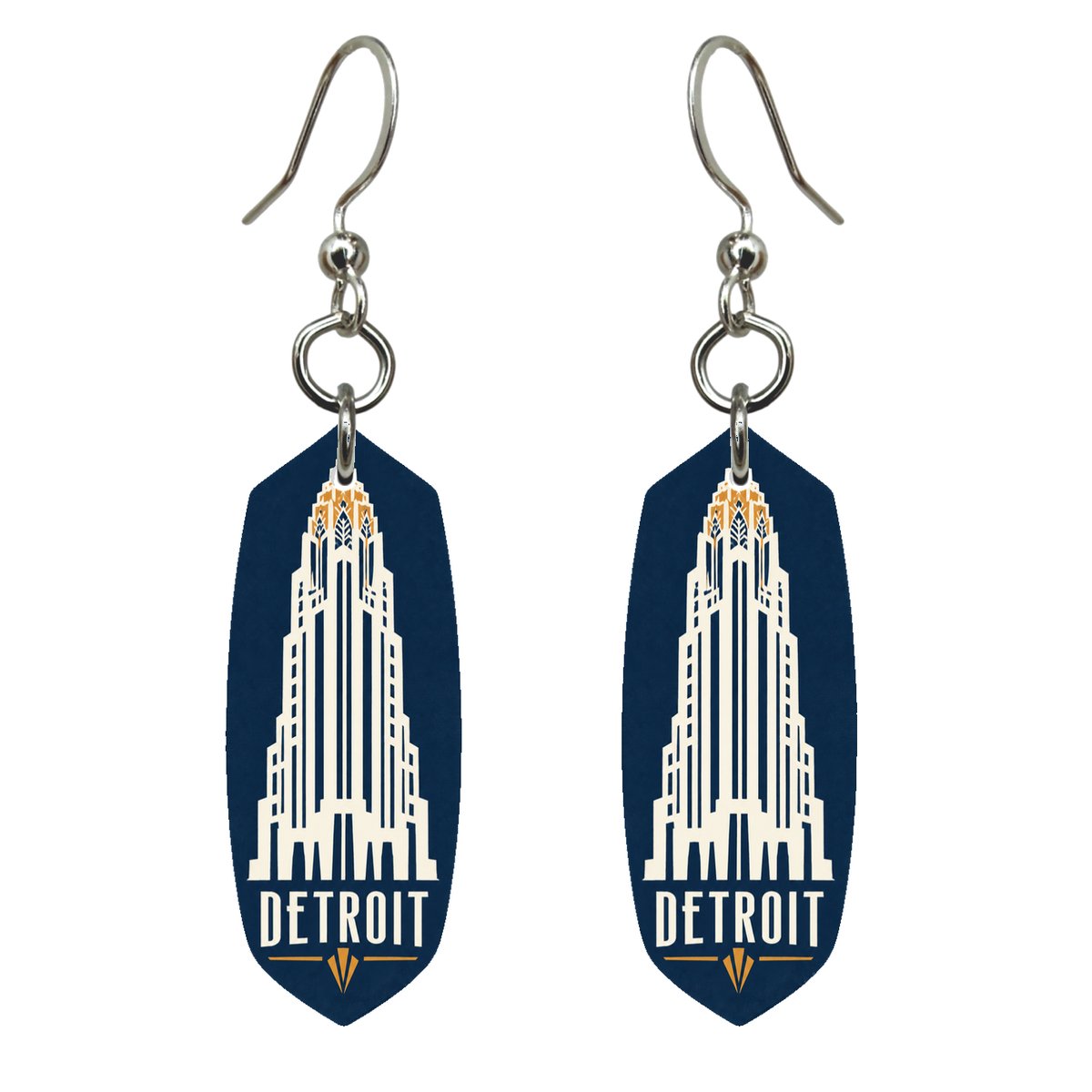 She's Choosing Detroit Earrings | Negative-Space Silhouette | S1037