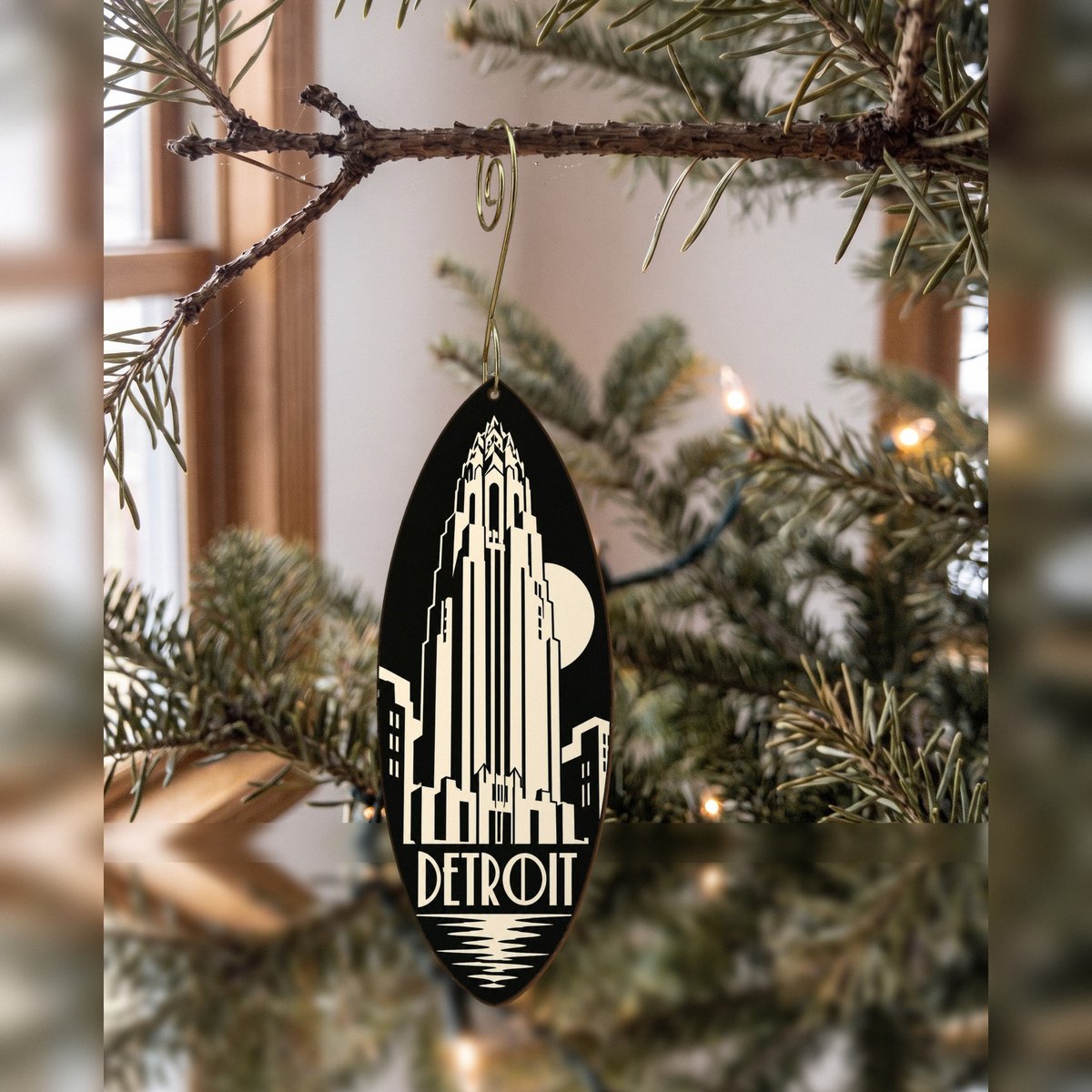 She's Choosing Detroit Ornament | Notan | S1040-O