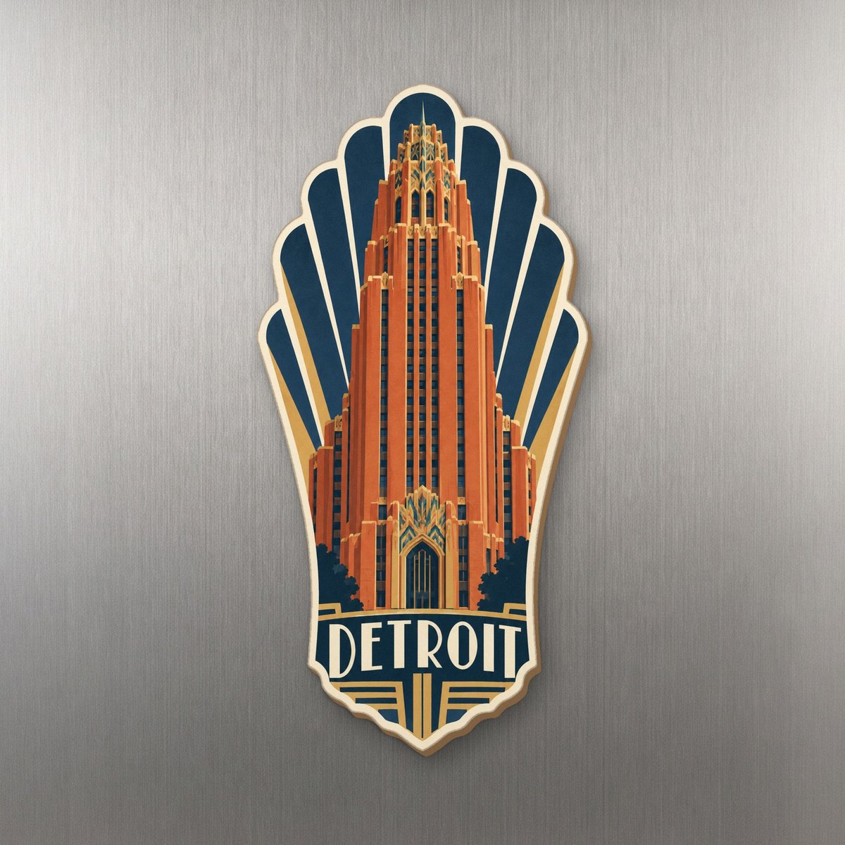 She's Choosing Detroit Magnet | Art Deco | S1041-M