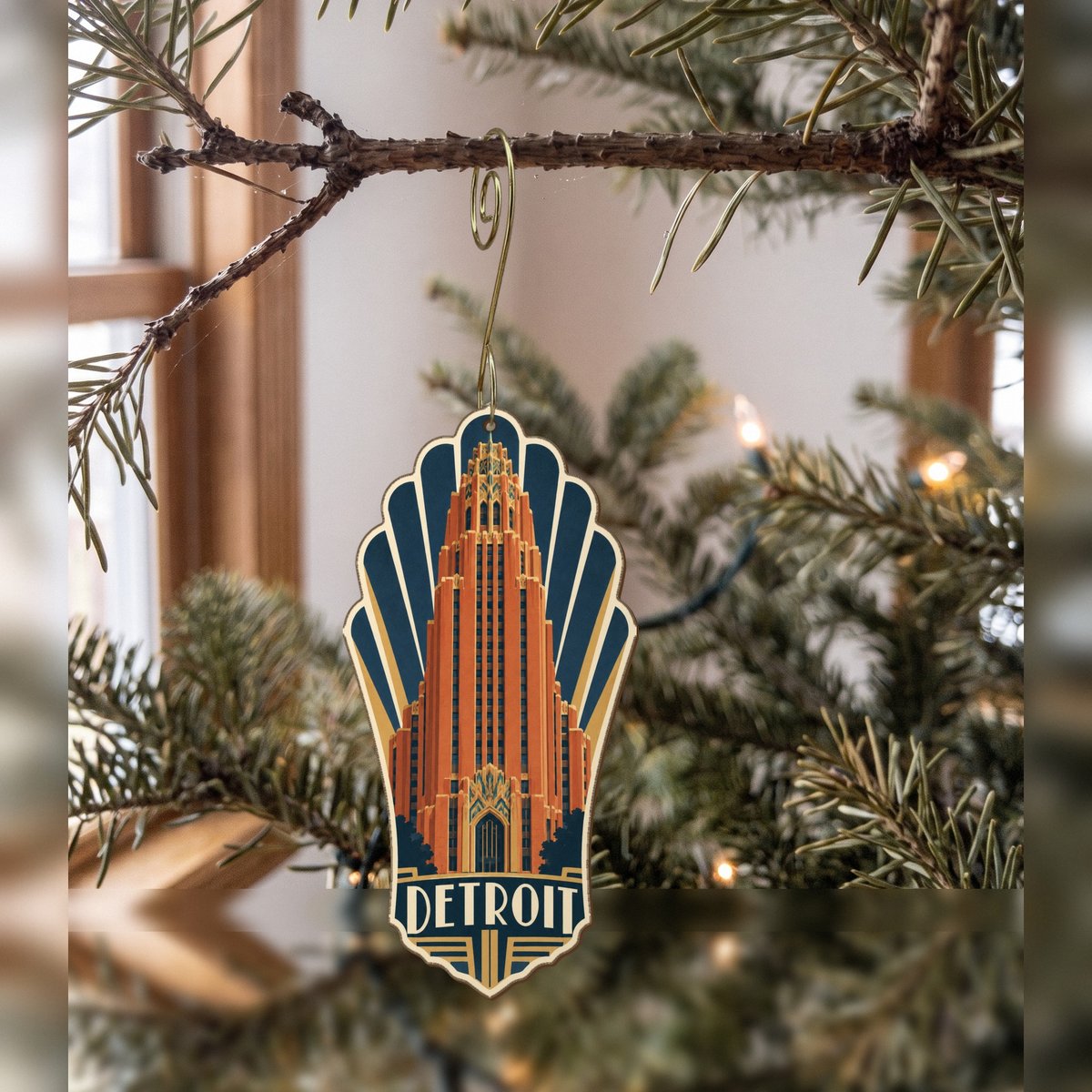 She's Choosing Detroit Ornament | Art Deco | S1041-O