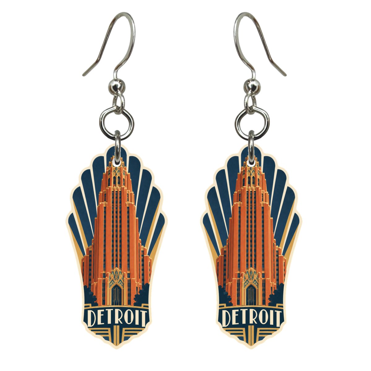 She's Choosing Detroit Earrings | Art Deco | S1041