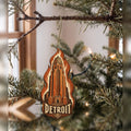 She's Choosing Detroit Ornament | Woodcut | S1042-O