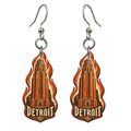 She's Choosing Detroit Earrings | Woodcut | S1042