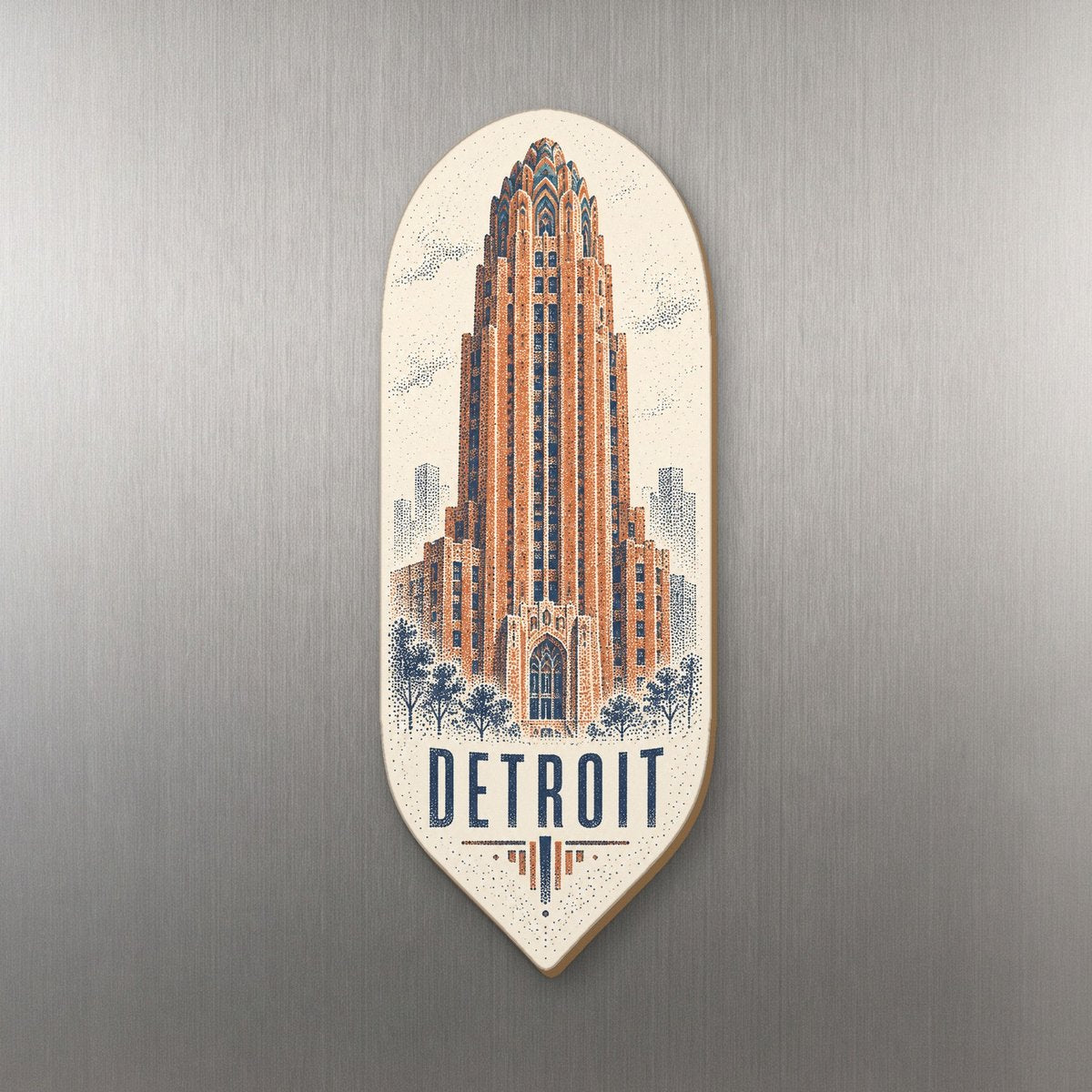 She's Choosing Detroit Magnet | Sparse Pointillism | S1045-M