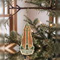 She's Choosing Detroit Ornament | Pen and Watercolor Wash | S1049-O