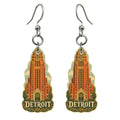 She's Choosing Detroit Earrings | Naive Folk Painting | S1050