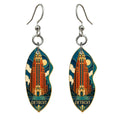 She's Choosing Detroit Earrings | Cloisonné-Inspired Graphic | S1052