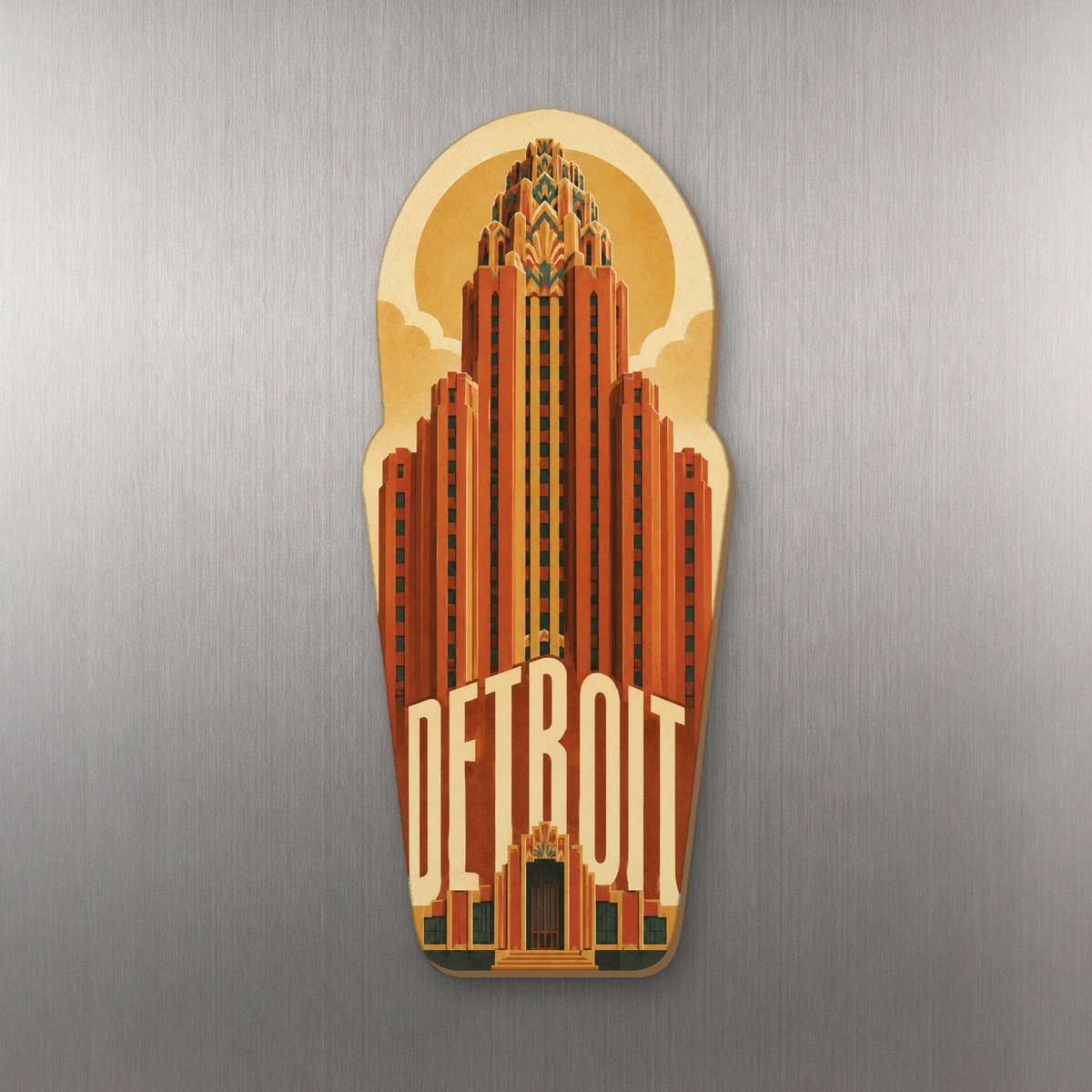 She's Choosing Detroit Magnet | Typographic Illustration | S1053-M