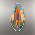 She's Choosing Detroit Magnet | Colored Pencil over Gouache | S1054-M