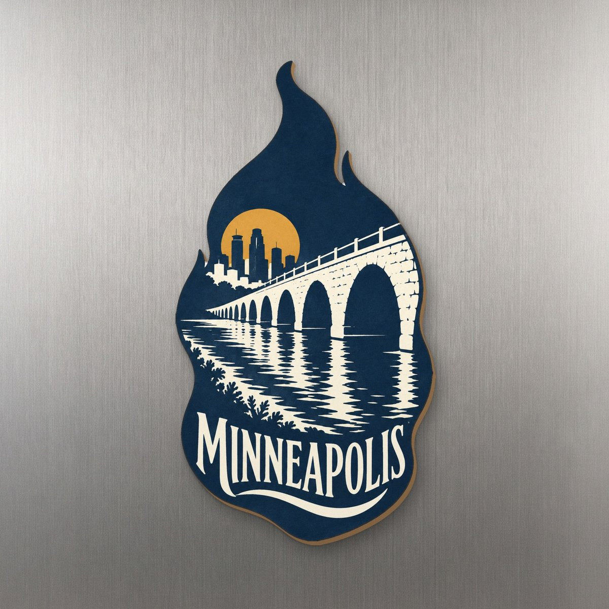She's Choosing Minneapolis Magnet | Negative-Space Silhouette | S1055-M