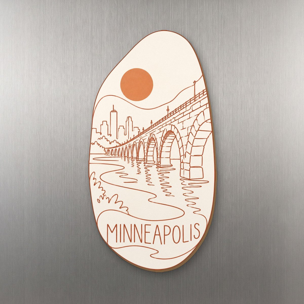 She's Choosing Minneapolis Magnet | Continuous-Line Drawing | S1056-M