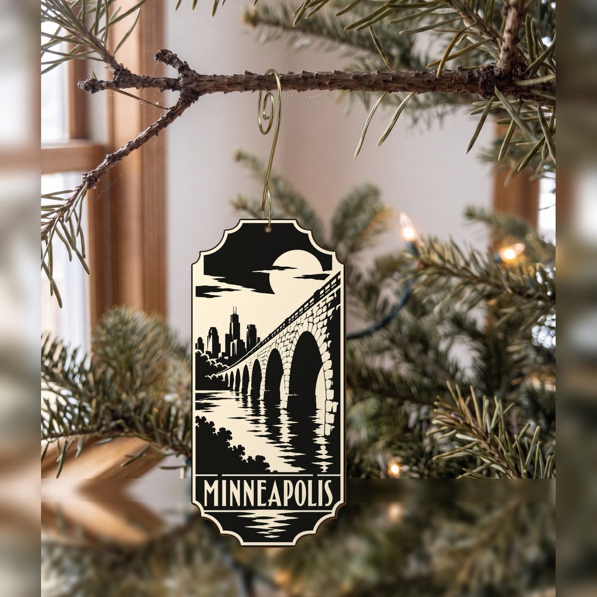 She's Choosing Minneapolis Ornament | Notan | S1058-O