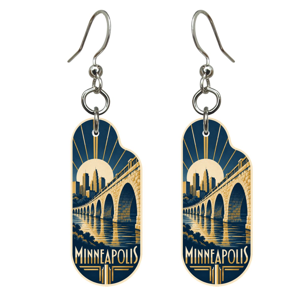She's Choosing Minneapolis Earrings | Art Deco | S1059