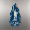 She's Choosing New York Magnet | Cyanotype-Inspired | S106-M