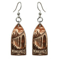 She's Choosing Minneapolis Earrings | Woodcut | S1060