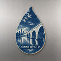 She's Choosing Minneapolis Magnet | Cyanotype-Inspired | S1061-M
