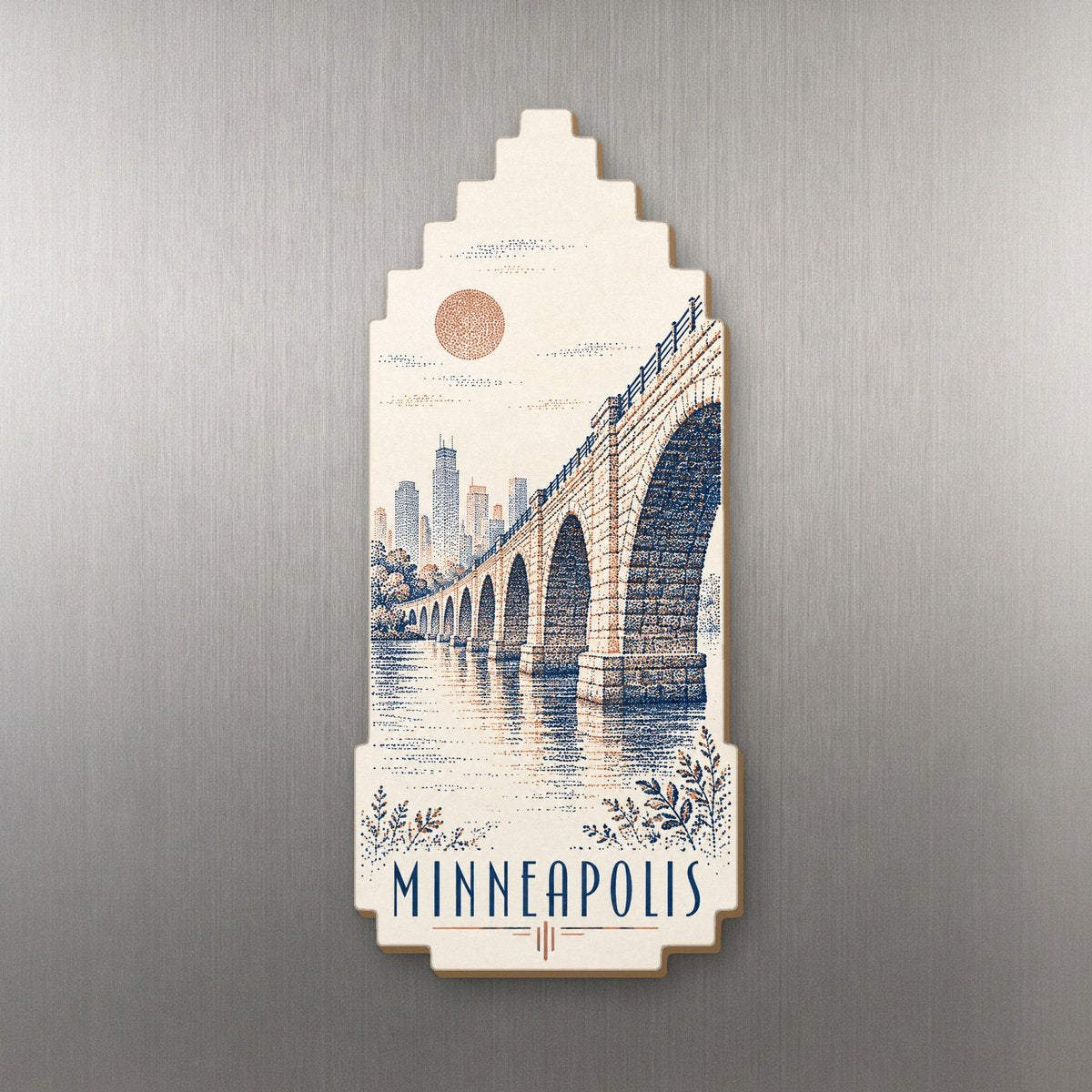 She's Choosing Minneapolis Magnet | Sparse Pointillism | S1063-M
