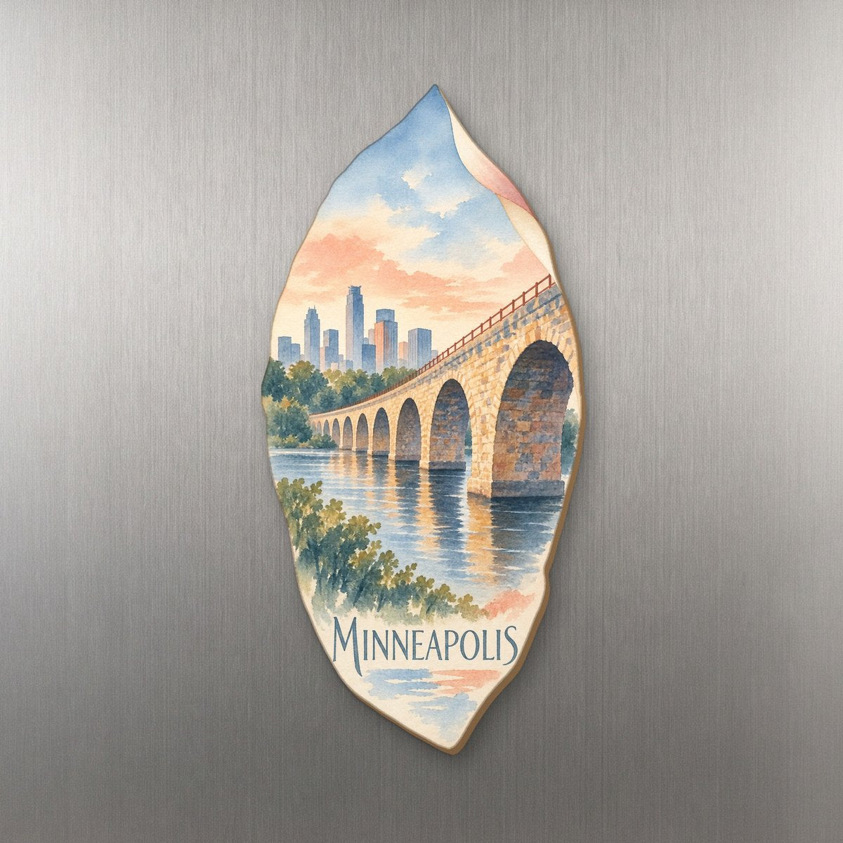 She's Choosing Minneapolis Magnet | Restrained Watercolor | S1066-M
