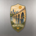 She's Choosing Minneapolis Magnet | Naive Folk Painting | S1068-M