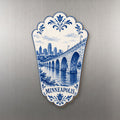 She's Choosing Minneapolis Magnet | Blue-And-White Ceramic Illustration | S1069-M
