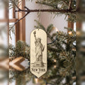 She's Choosing New York Ornament | Etching-Inspired Linework | S107-O