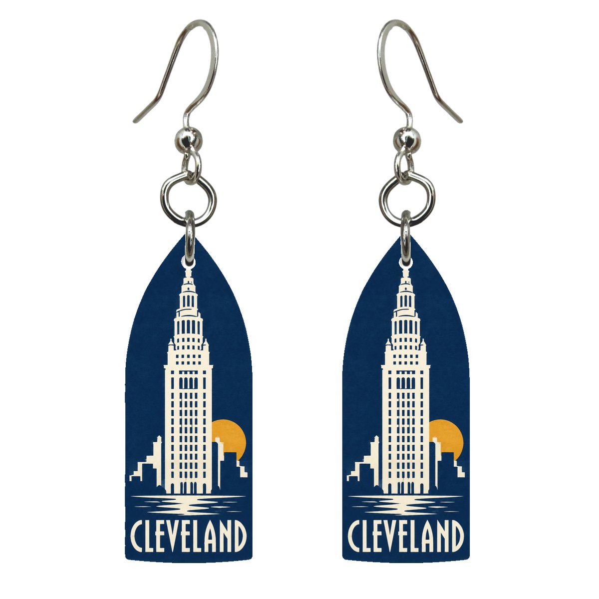 She's Choosing Cleveland Earrings | Negative-Space Silhouette | S1073