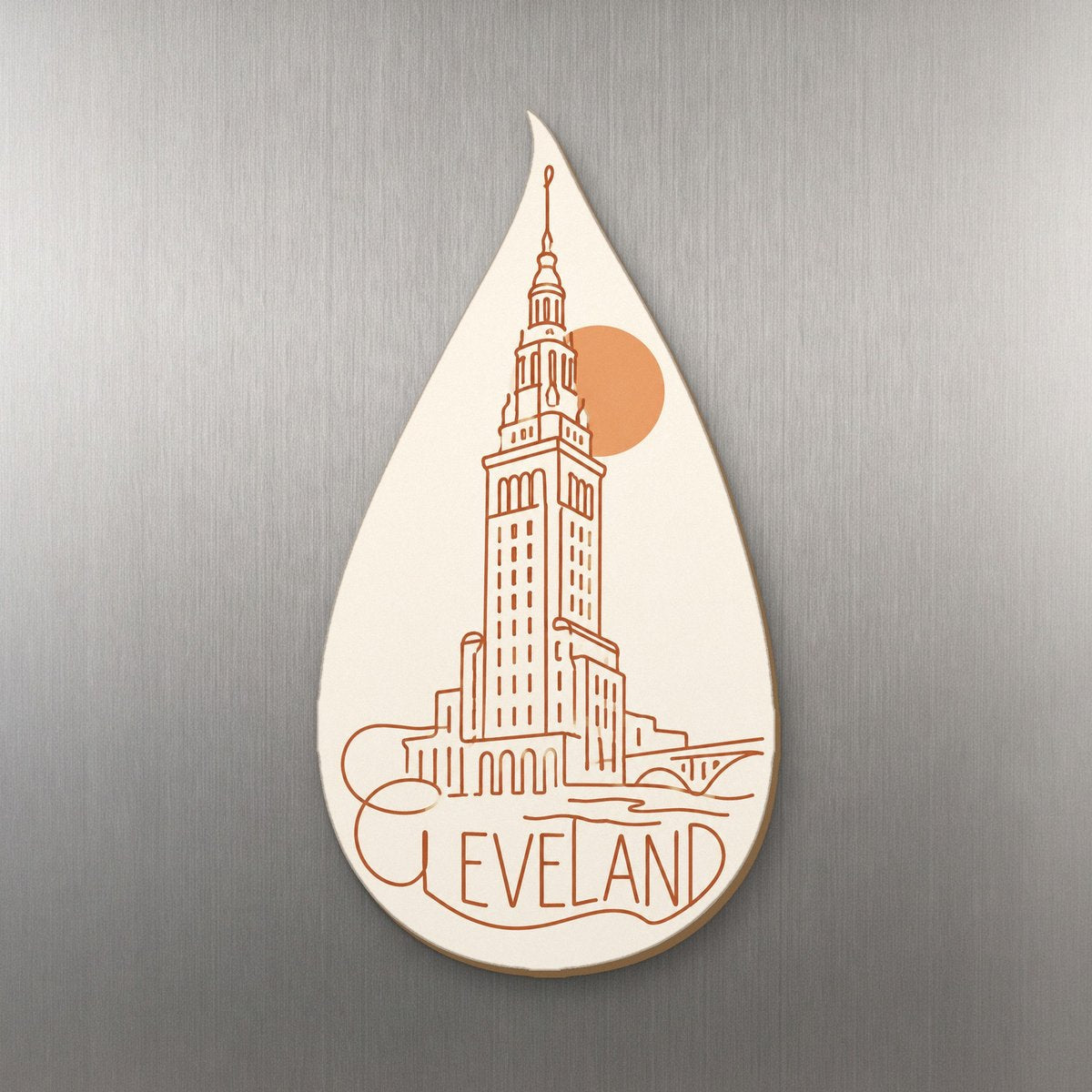 She's Choosing Cleveland Magnet | Continuous-Line Drawing | S1074-M