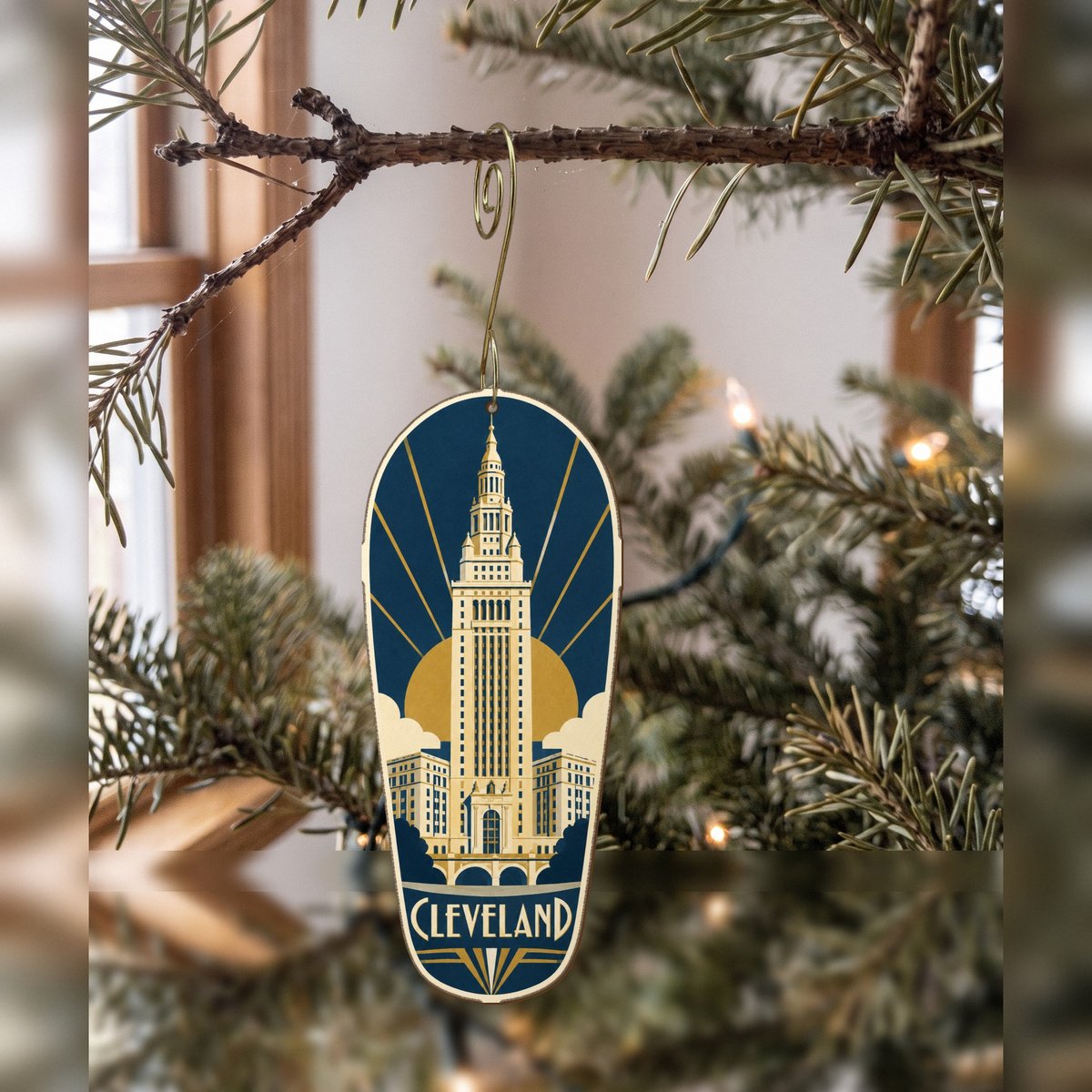 She's Choosing Cleveland Ornament | Art Deco | S1077-O