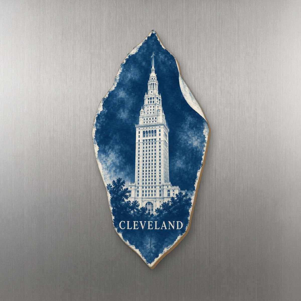 She's Choosing Cleveland Magnet | Cyanotype-Inspired | S1079-M