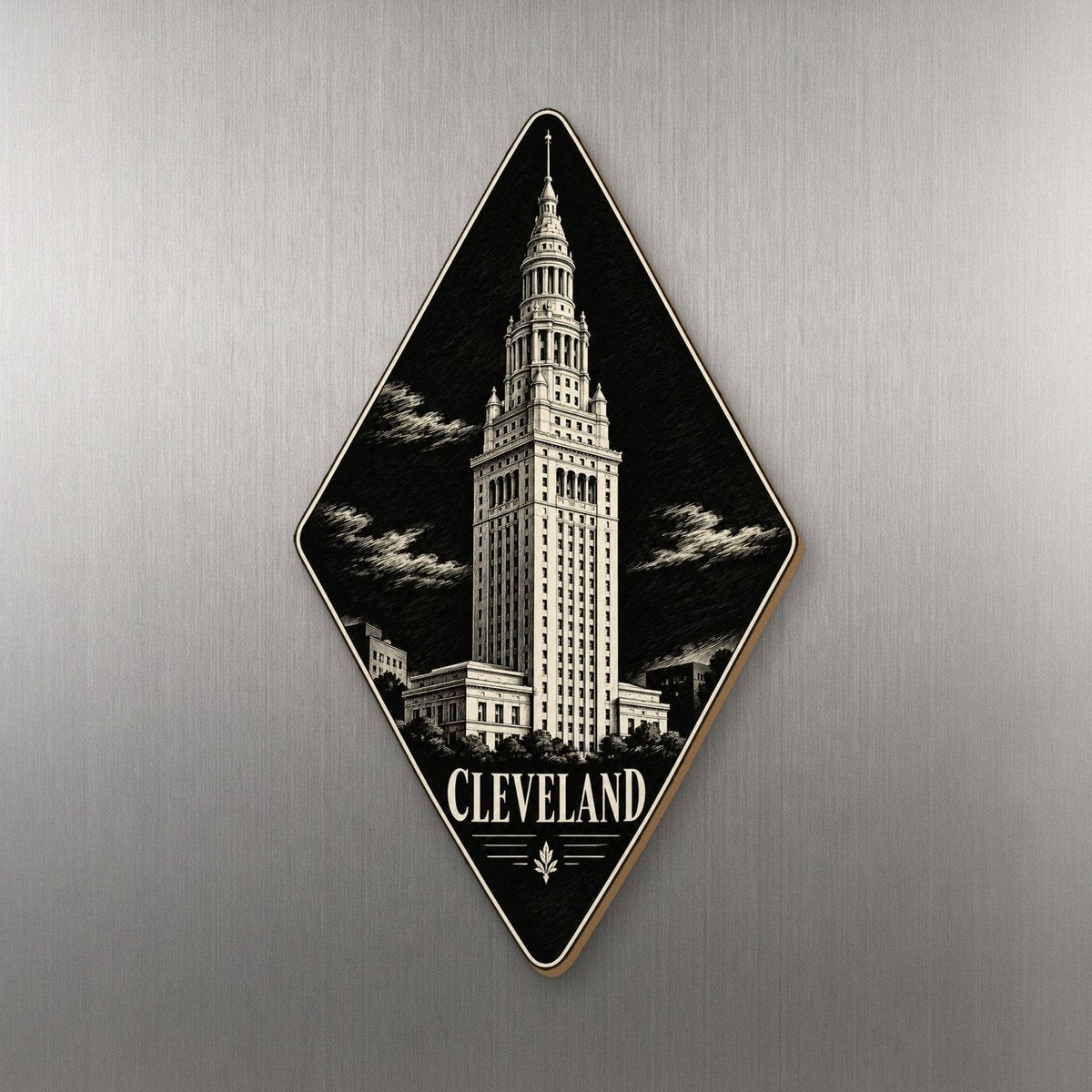 She's Choosing Cleveland Magnet | Scratchboard | S1082-M