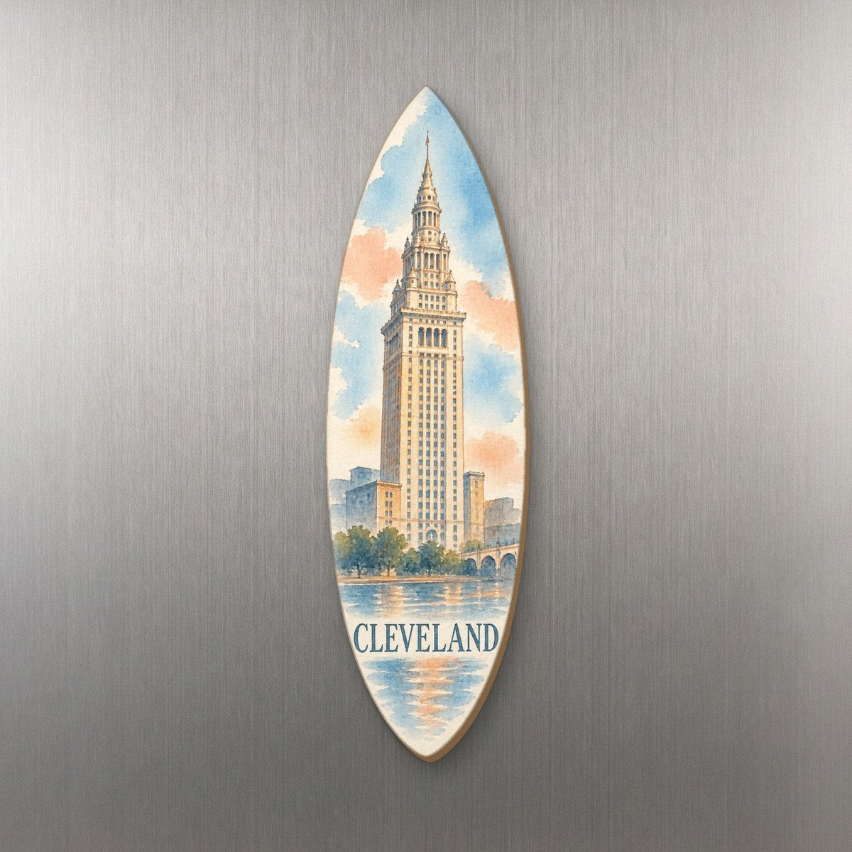 She's Choosing Cleveland Magnet | Restrained Watercolor | S1084-M